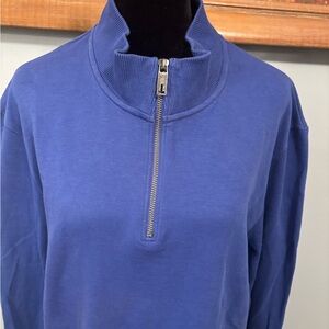 Ted Baker Men’s Deep Blue Quarter Zip Sweatshirt Size 6/XL